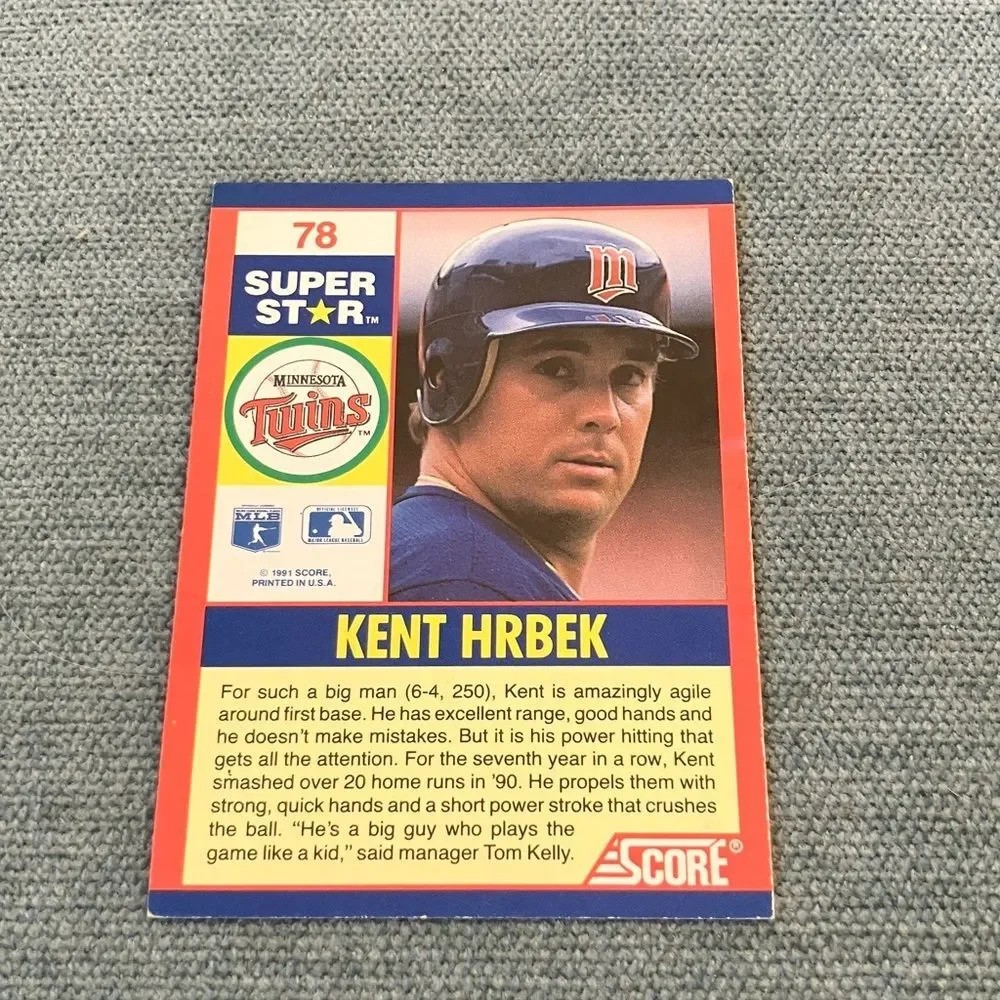 1991 Score Minnesota Twins Baseball Card Trading Card